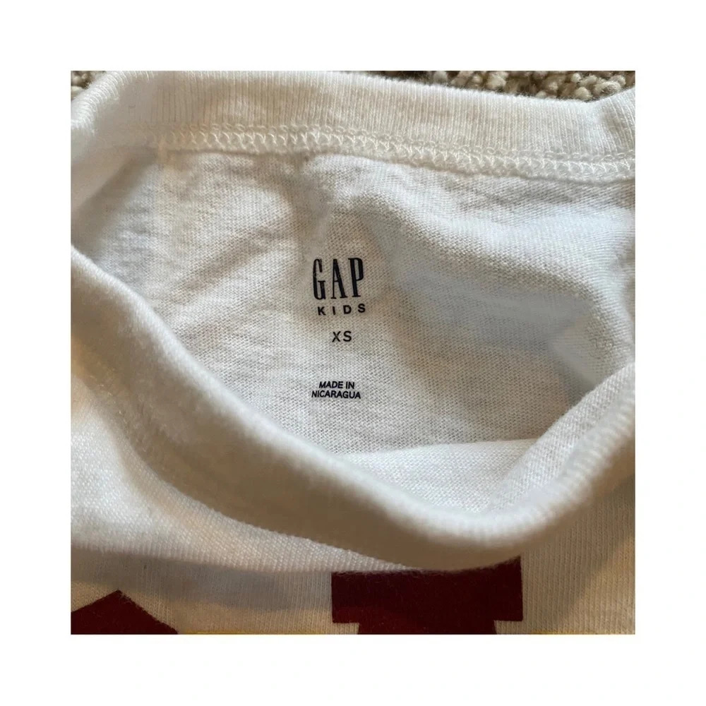 Gap Boys XS Stripe Red, Yellow Orange Shirt​ - Picture 3 of 3